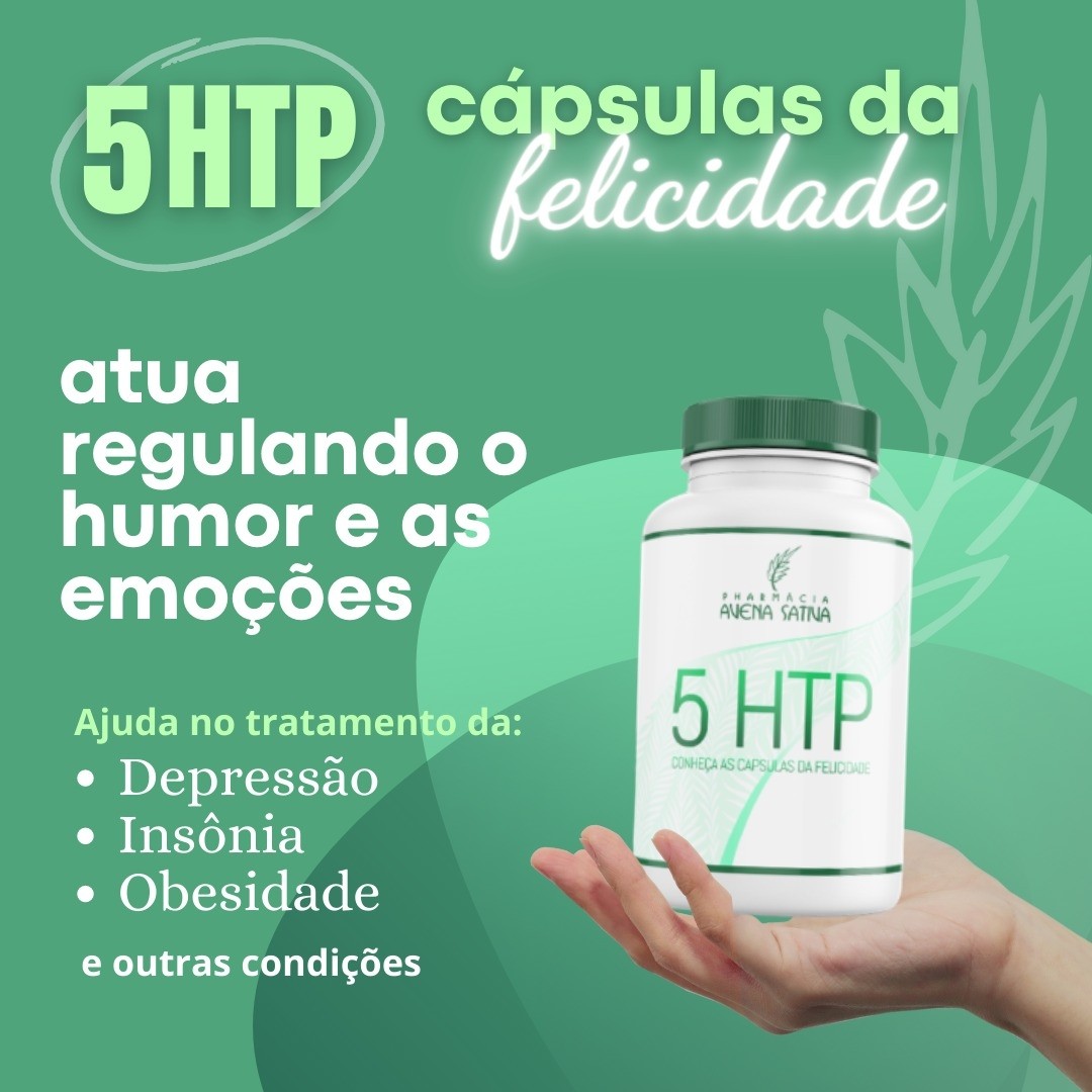 Farmácia Avena Sativa 5 HTP 100mg para emagrecer Inibidor natural